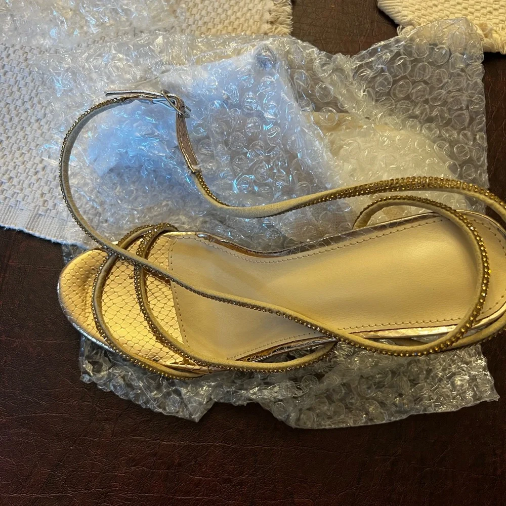 Gold Rhinestone Heels - Picture 2 of 5